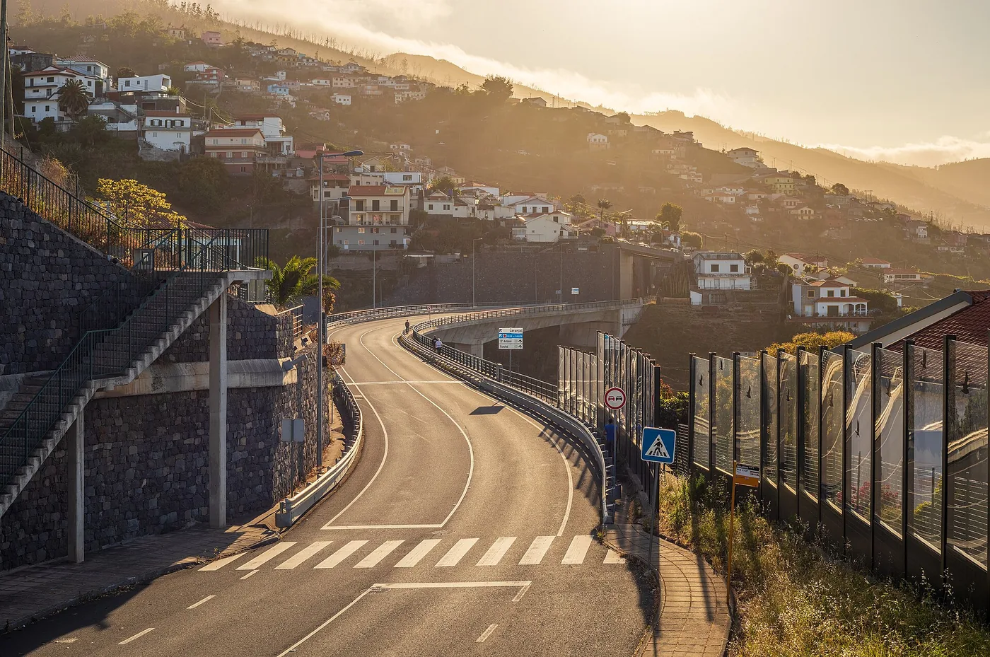 Road ER109 through Trapiche and Laranjal in Funchal, photographed in May 2023.